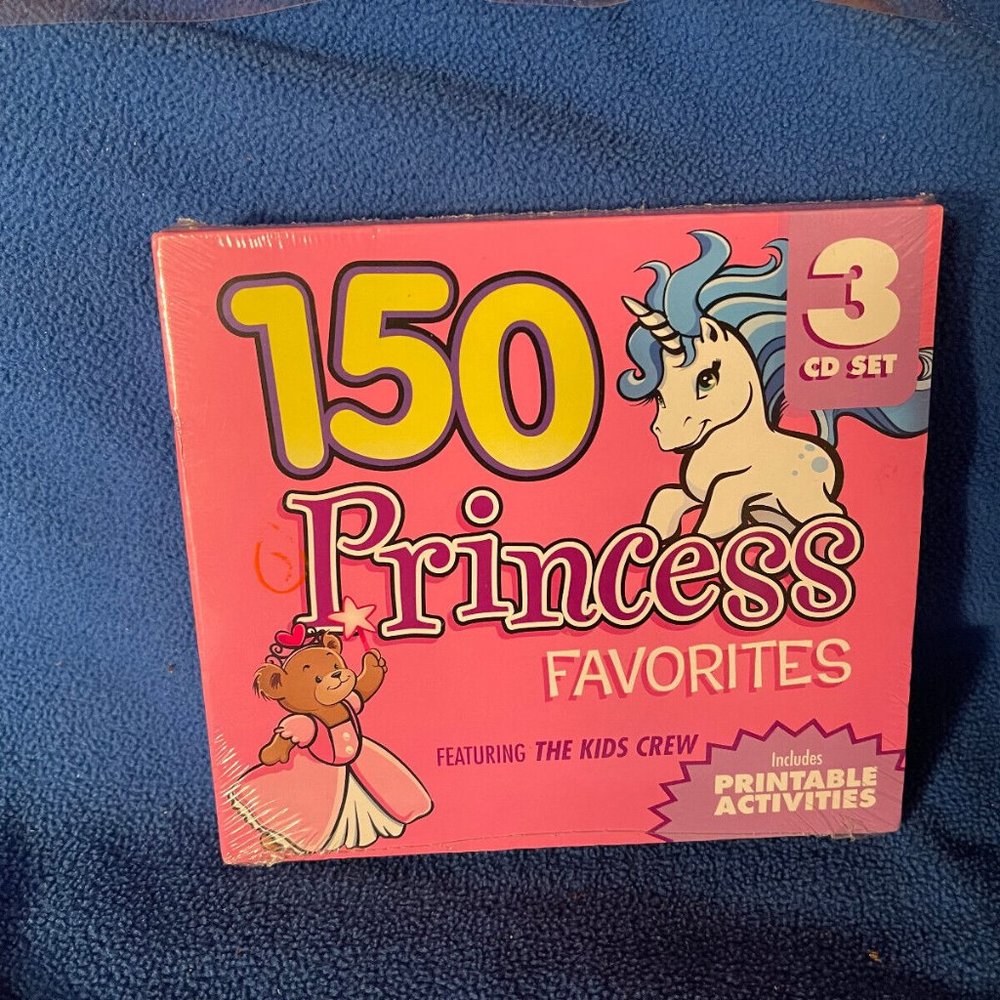150 Princess Favorites - New Sealed CD - Featuring The Kids Crew & Printable Act